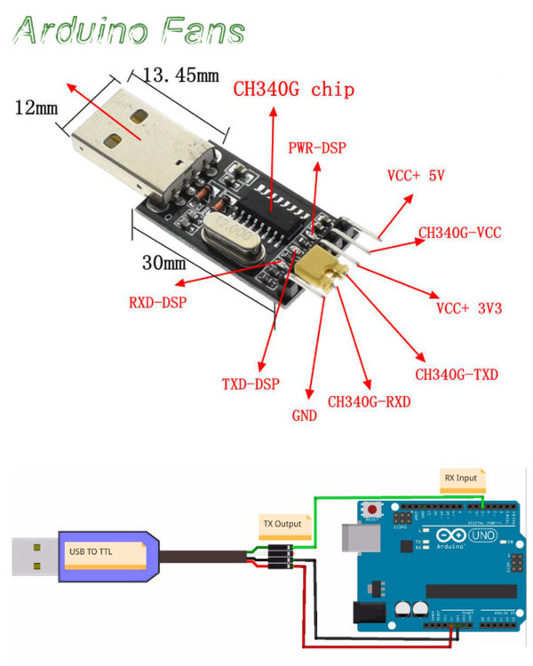 Ch340e схема подключения
